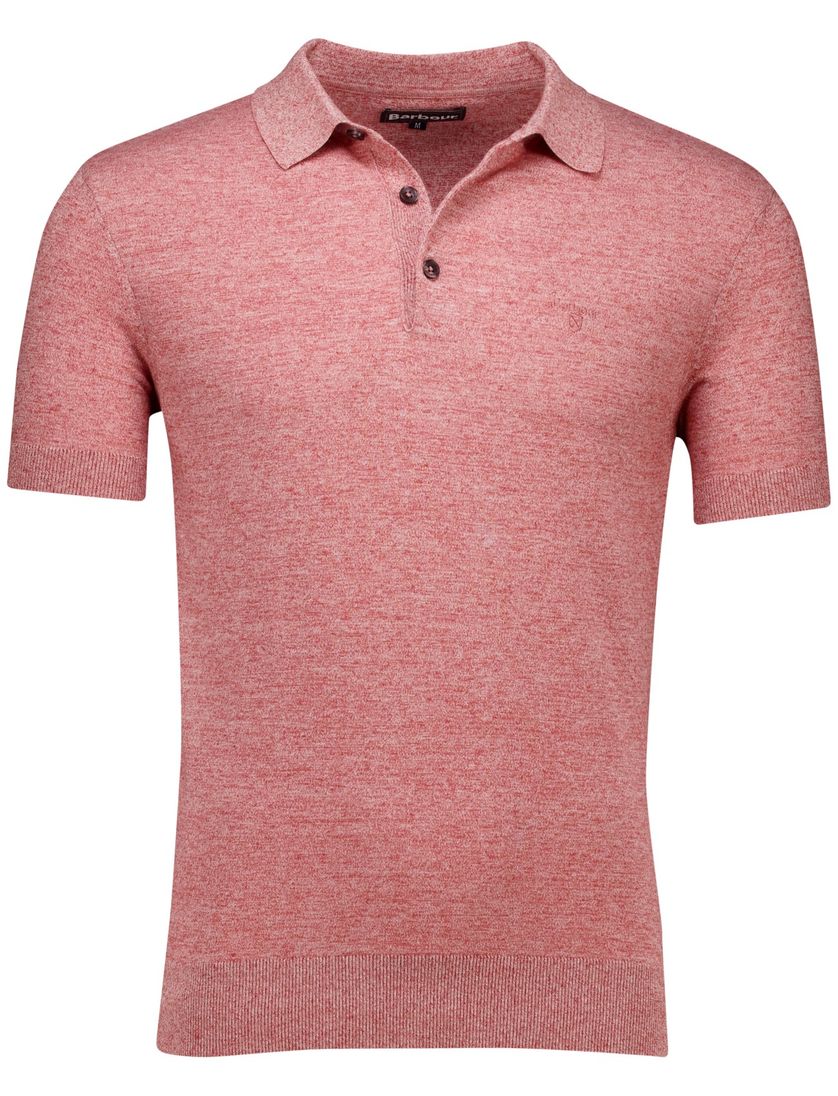Polo Barbour Boston rood korte mouw normale fit