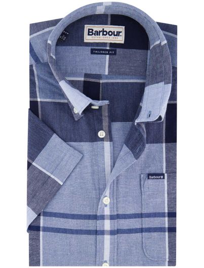 Barbour Barbour overhemd donkerblauw geruit tailored fit