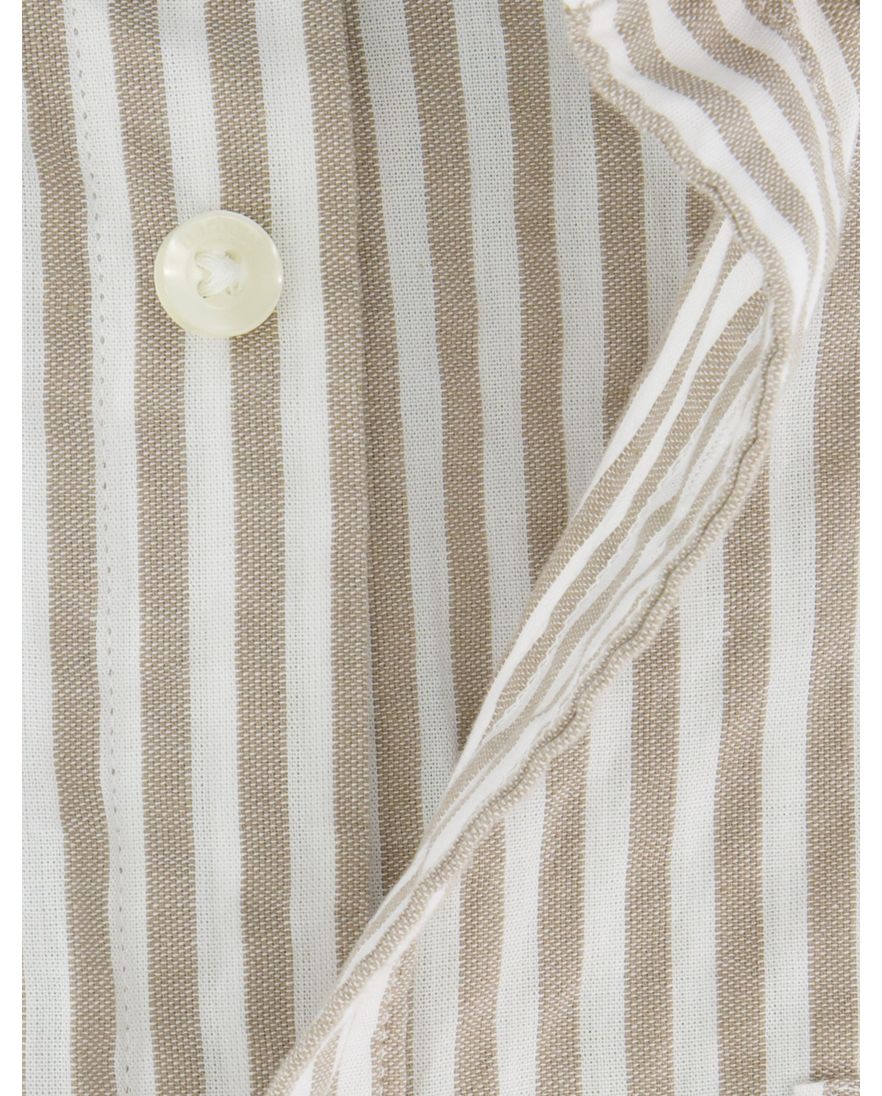 Barbour overhemd beige gestreept 100% katoen