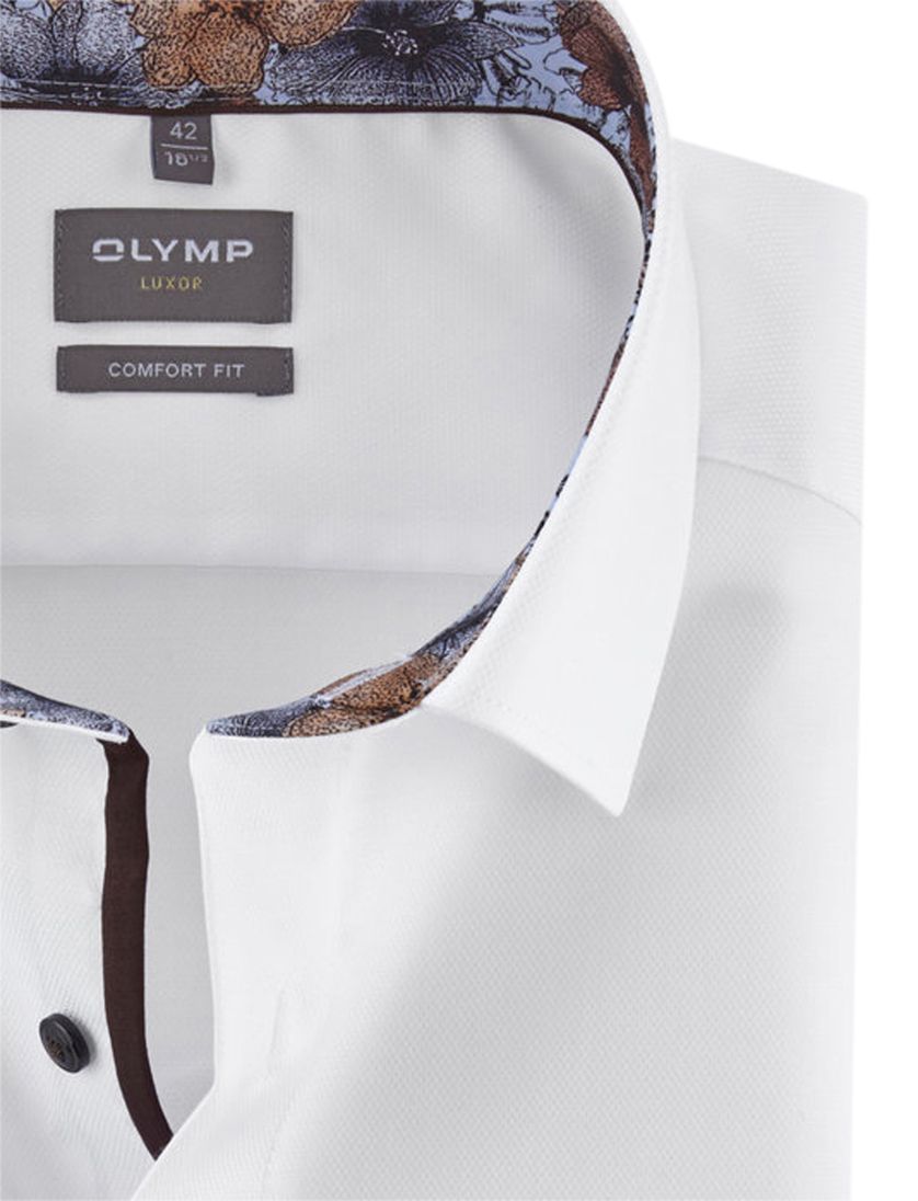 business overhemd Olymp Luxor Comfort Fit wit strijkvriij