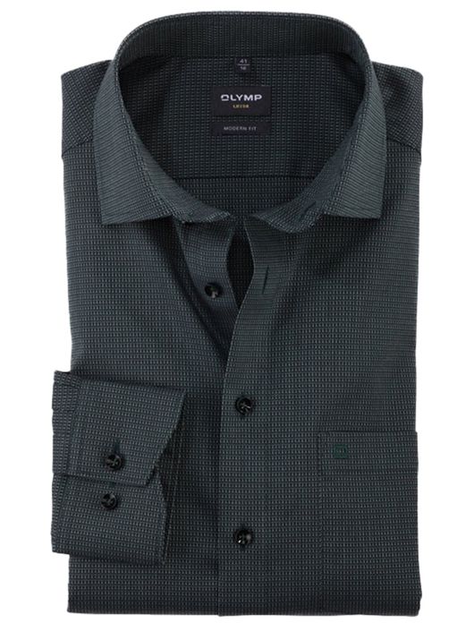 overhemd mouwlengte 7 groen Olymp Luxor Modern Fit