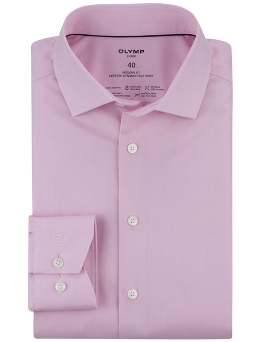 Olymp overhemd roze Luxor Modern Fit effen