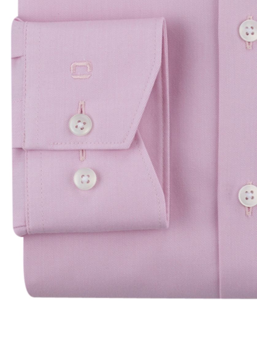 Olymp Modern Fit overhemd roze effen katoen