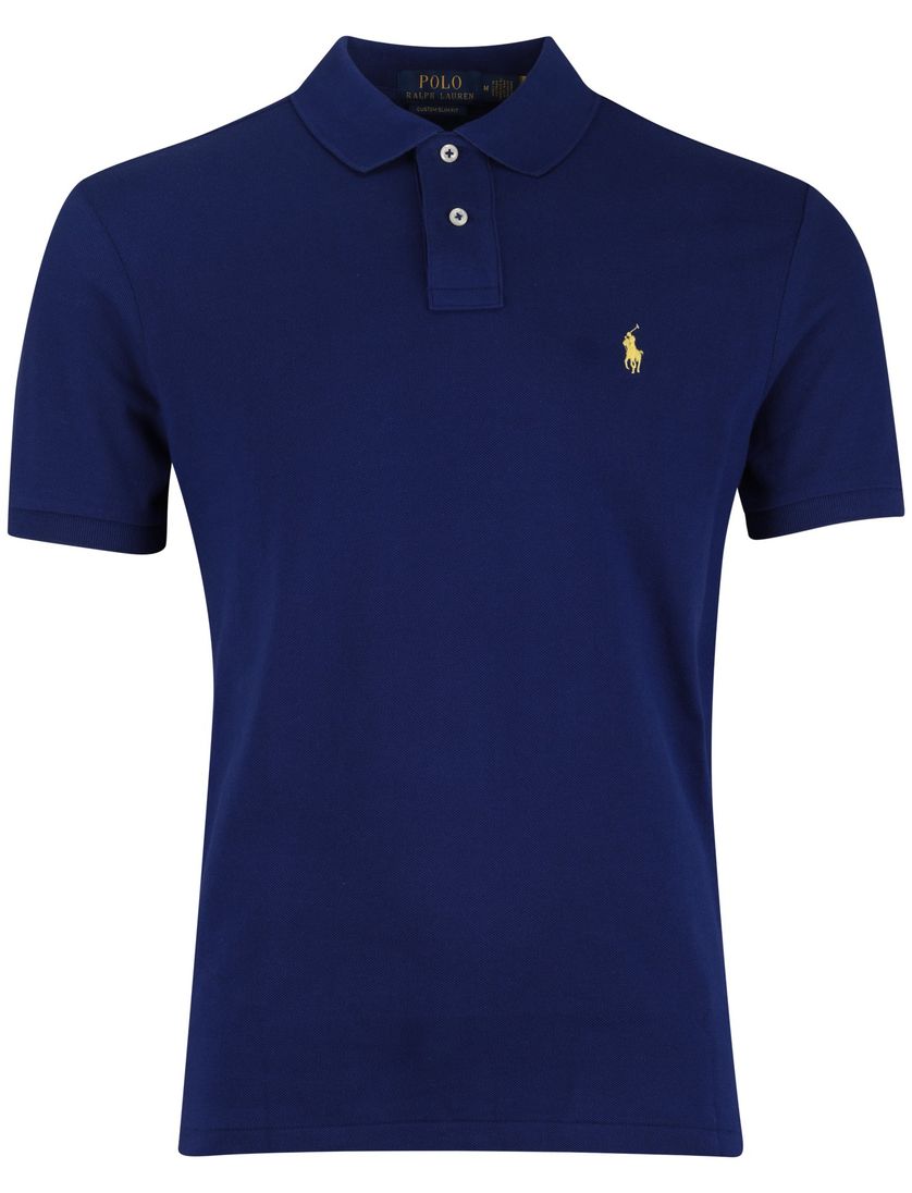 Polo Ralph Lauren effen blauwe polo normale fit