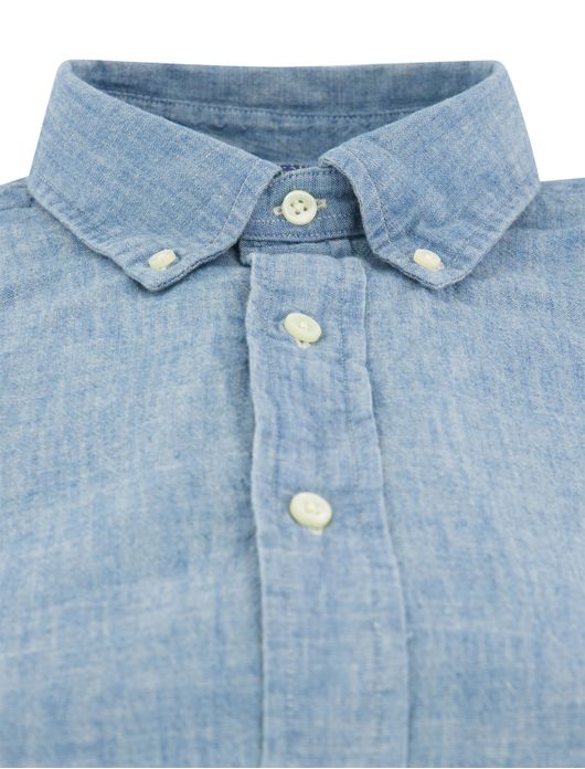 casual overhemd blauw Polo Ralph Lauren Custom Fit