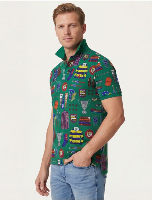 Polo Ralph Lauren polo groen geprint