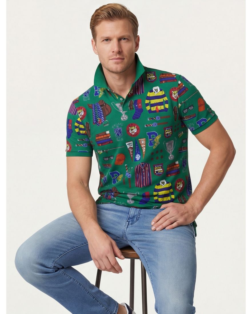 Polo Ralph Lauren polo print groen