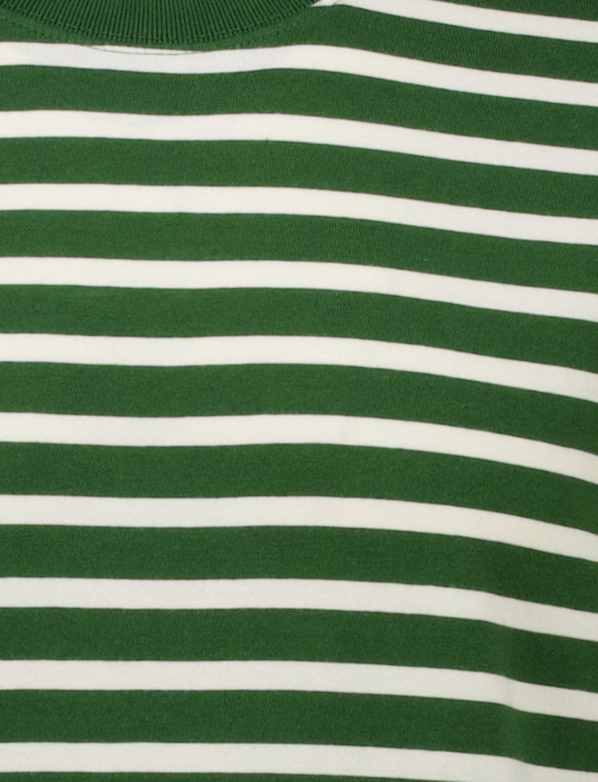 Superdry T-shirt groen wit gestreept katoen