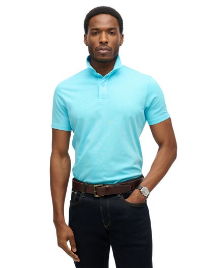 Superdry katoenen Superdry polo blauw effen slim fit