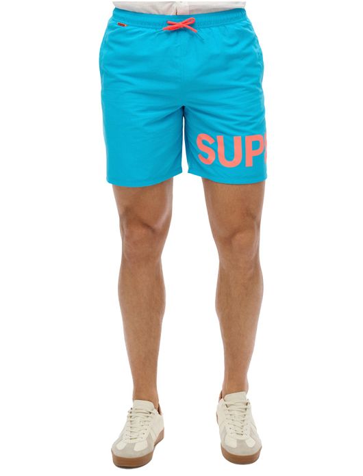 Superdry zwemshort helderblauw effen