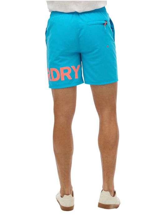 Superdry zwemshort helderblauw effen