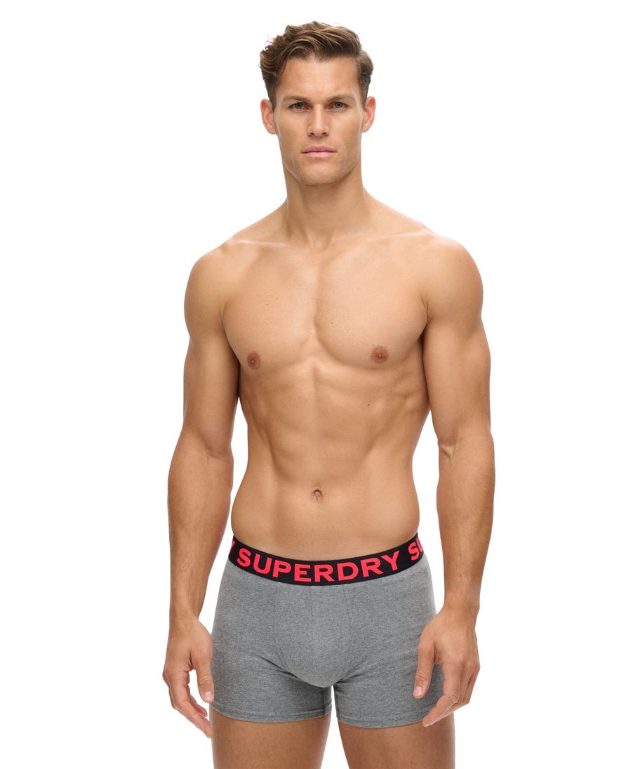 Superdry boxershort grijs 3-pack katoen