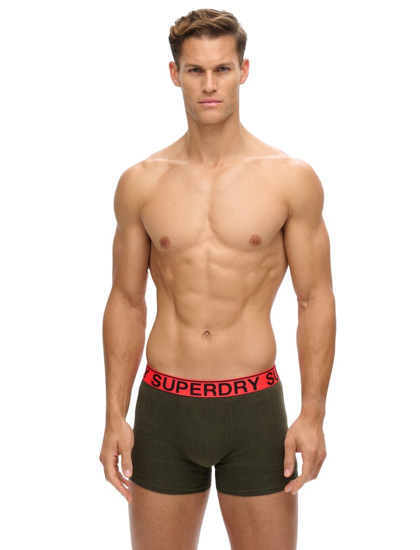 3-pack boxershorts Superdry groen zwart