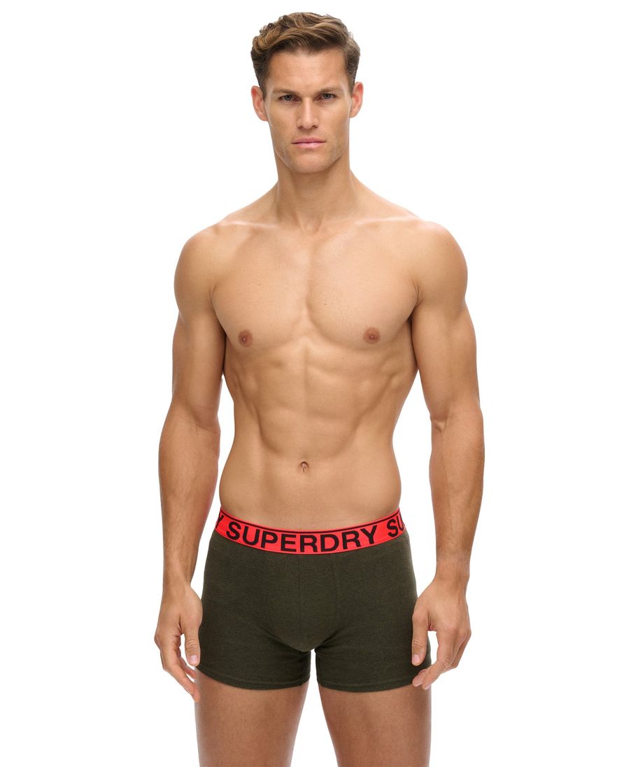 Superdry boxershorts zwart groen 3-pack