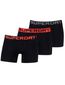 katoenen Superdry boxershorts 3-pack zwart effen slim fit