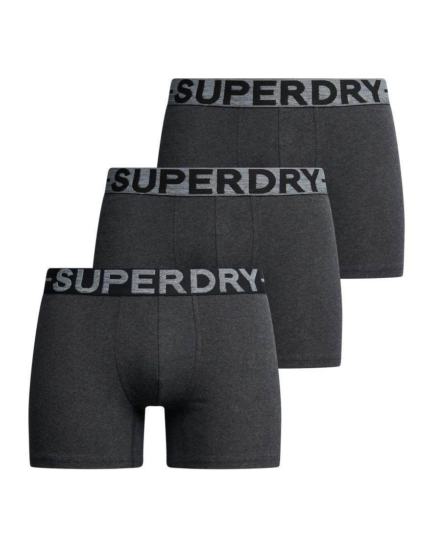 Superdry boxershorts 3-pack grijs