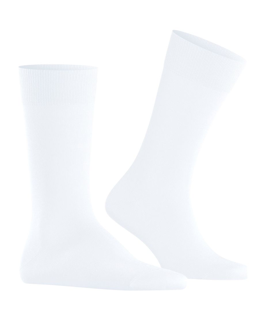 Burlington sokken effen wit katoen