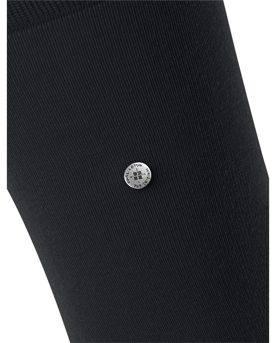 effen zwarte sokken katoen Burlington