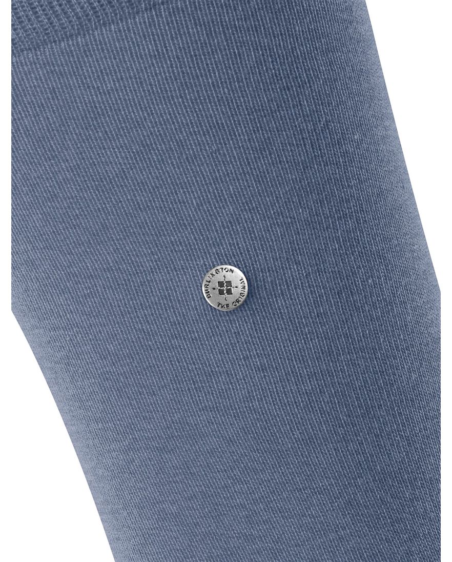 Burlington blauw gemeleerde sokken katoen