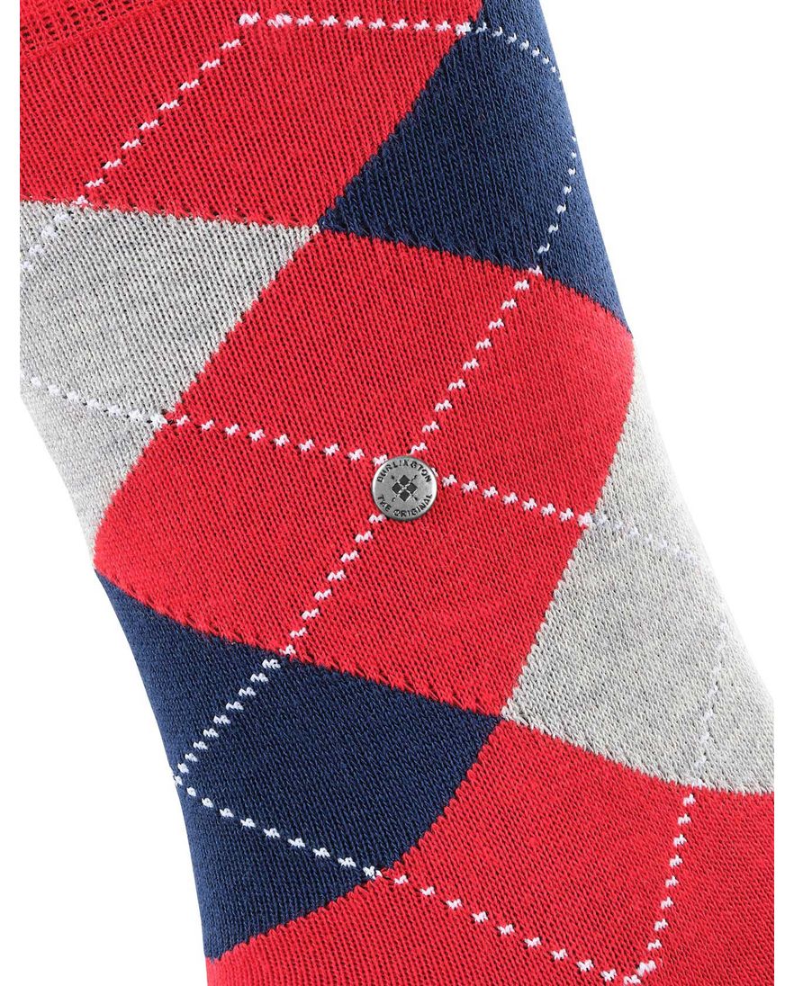 Burlington sokken rood ruit katoen