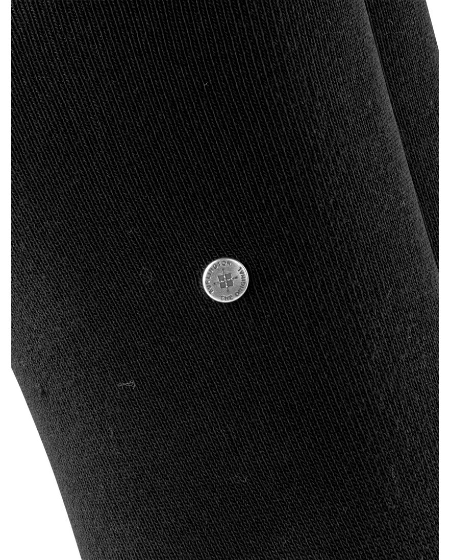 Burlington 2-pack effen zwarte sokken katoen