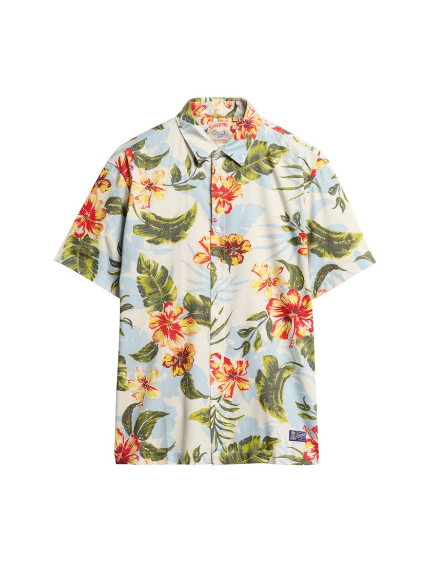 Modaal Superdry overhemd geprint bloemen slim fit