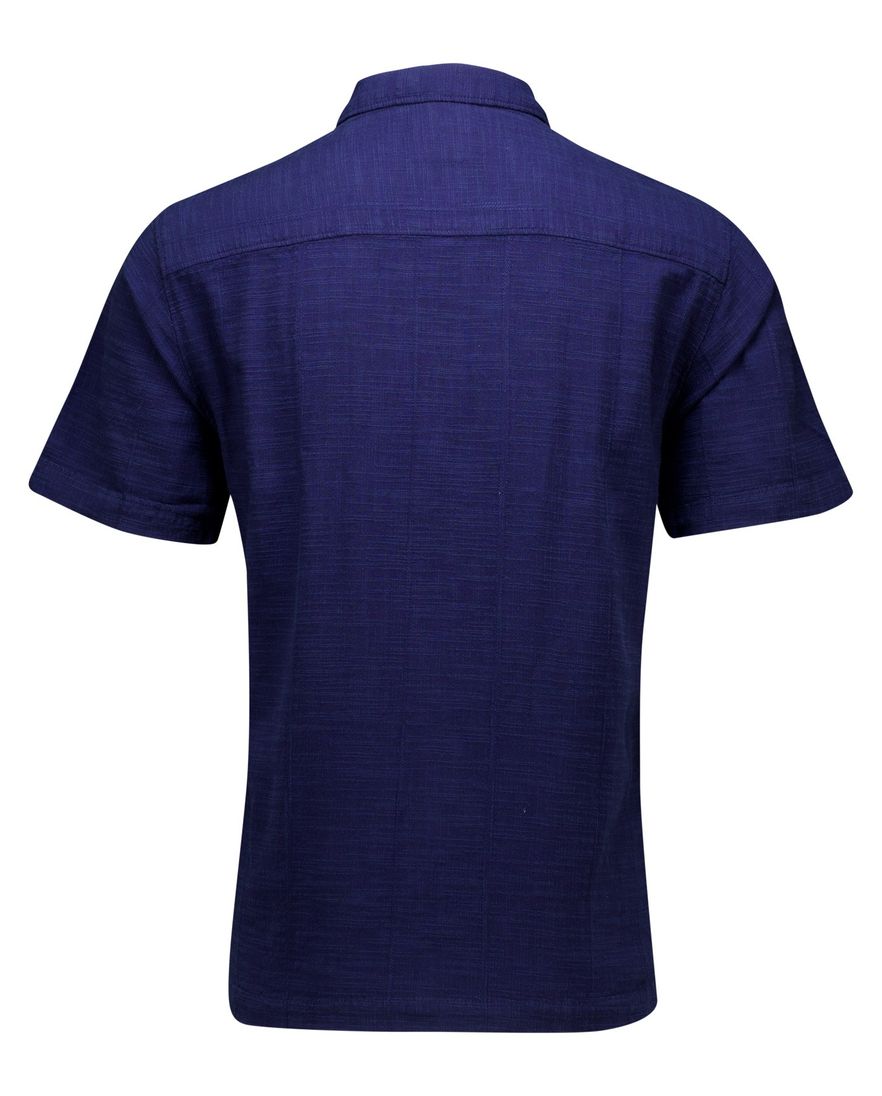 Superdry overhemd korte mouw navy viscose