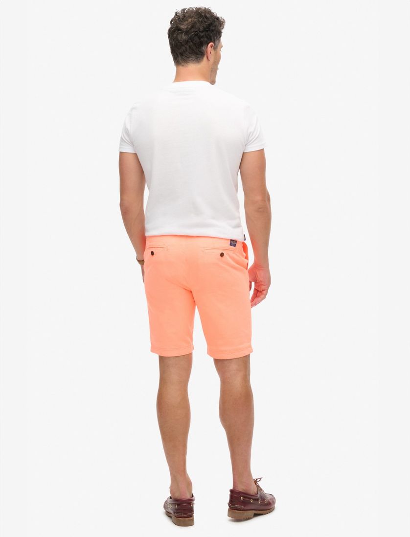 Superdry bermuda oranje effen slim fit