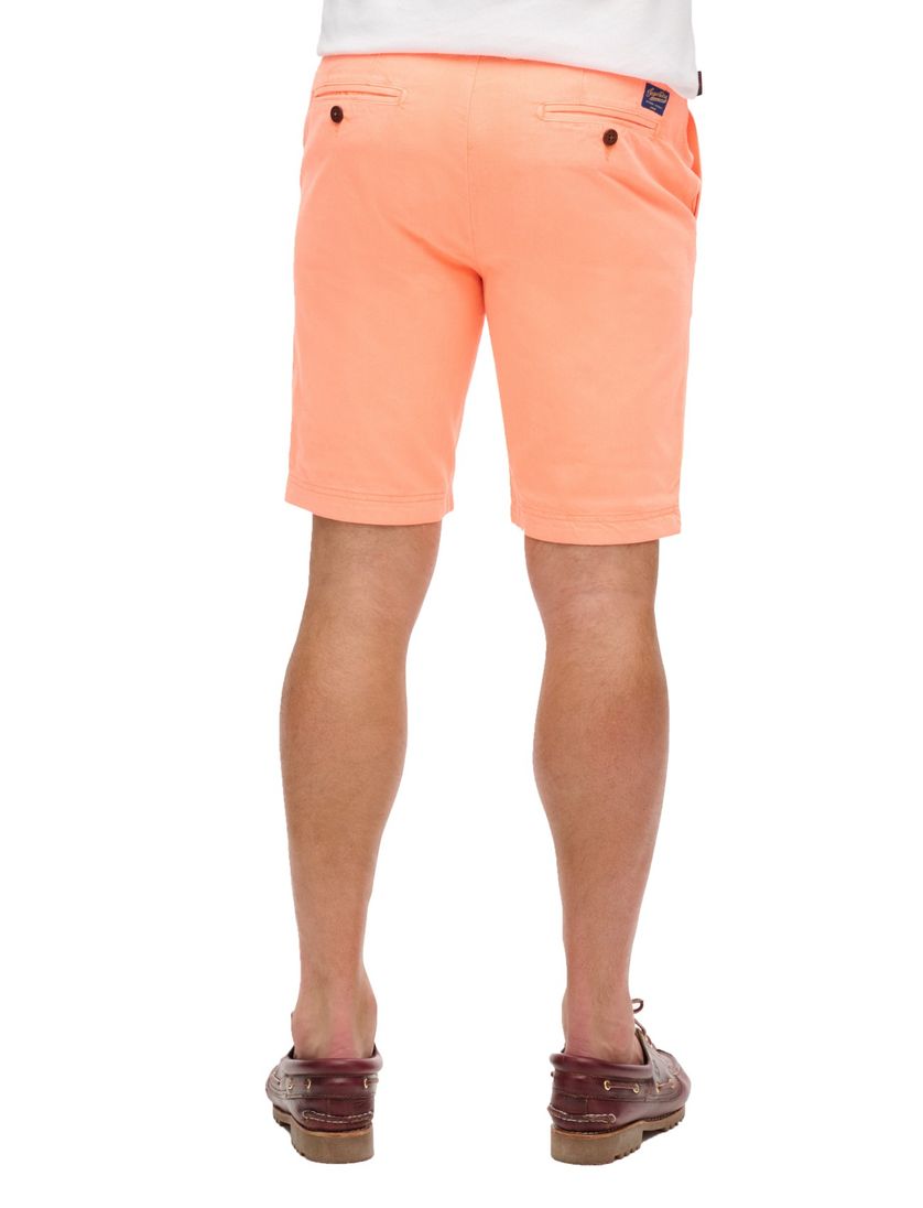 Superdry bermuda oranje effen slim fit
