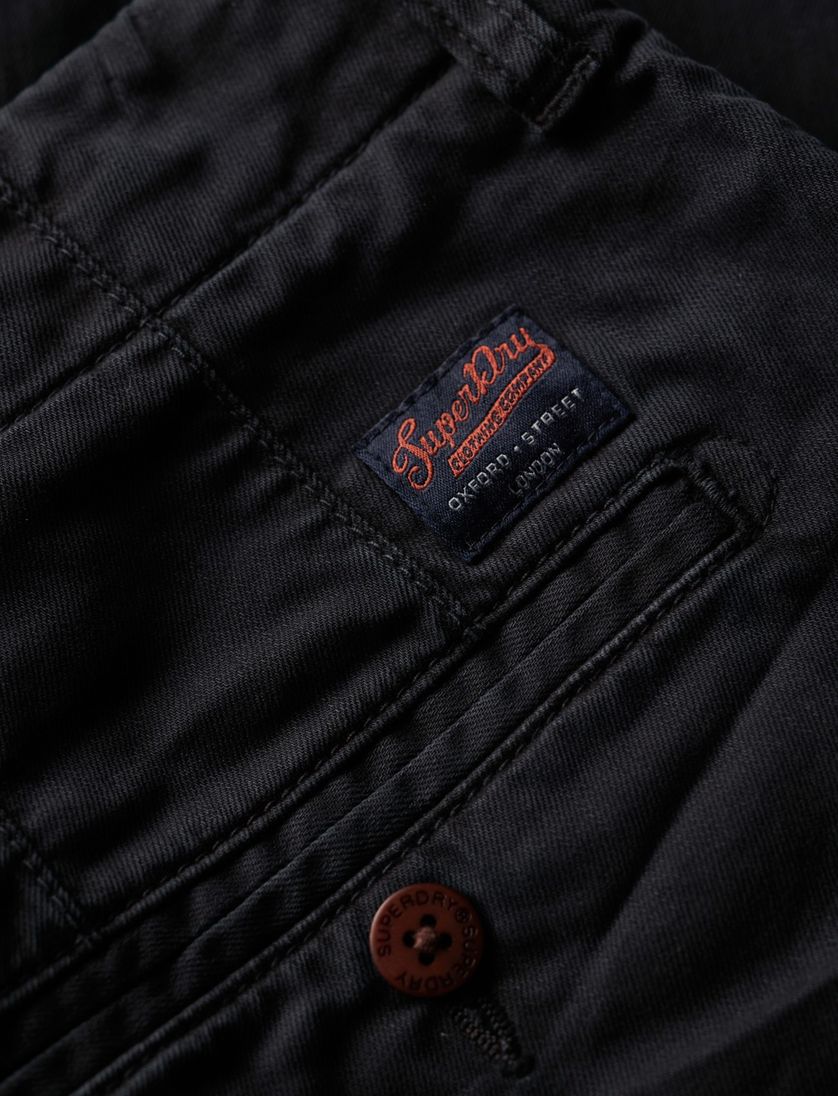 Superdry bermuda donkerblauw effen chino