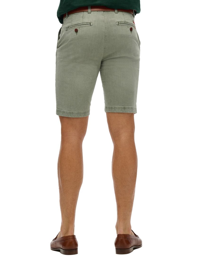 Superdry bermuda groen effen chino