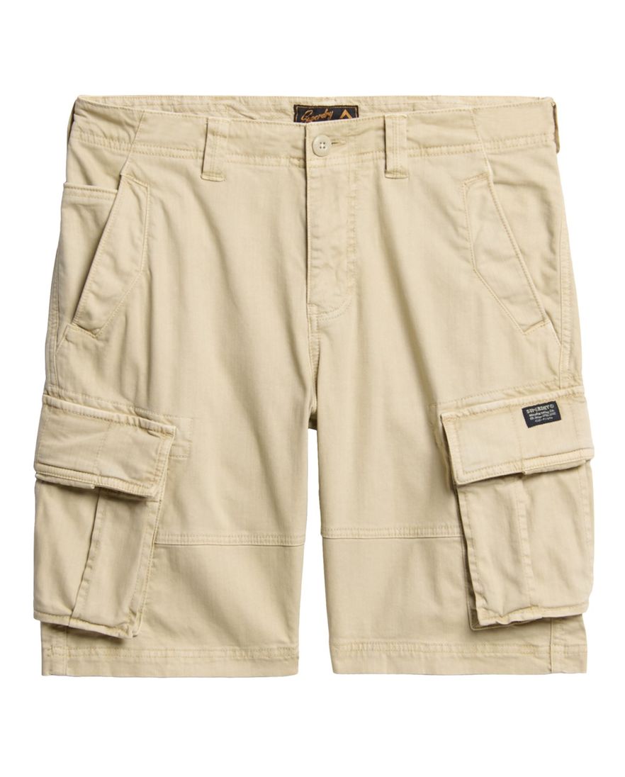 Superdry korte cargo beige effen