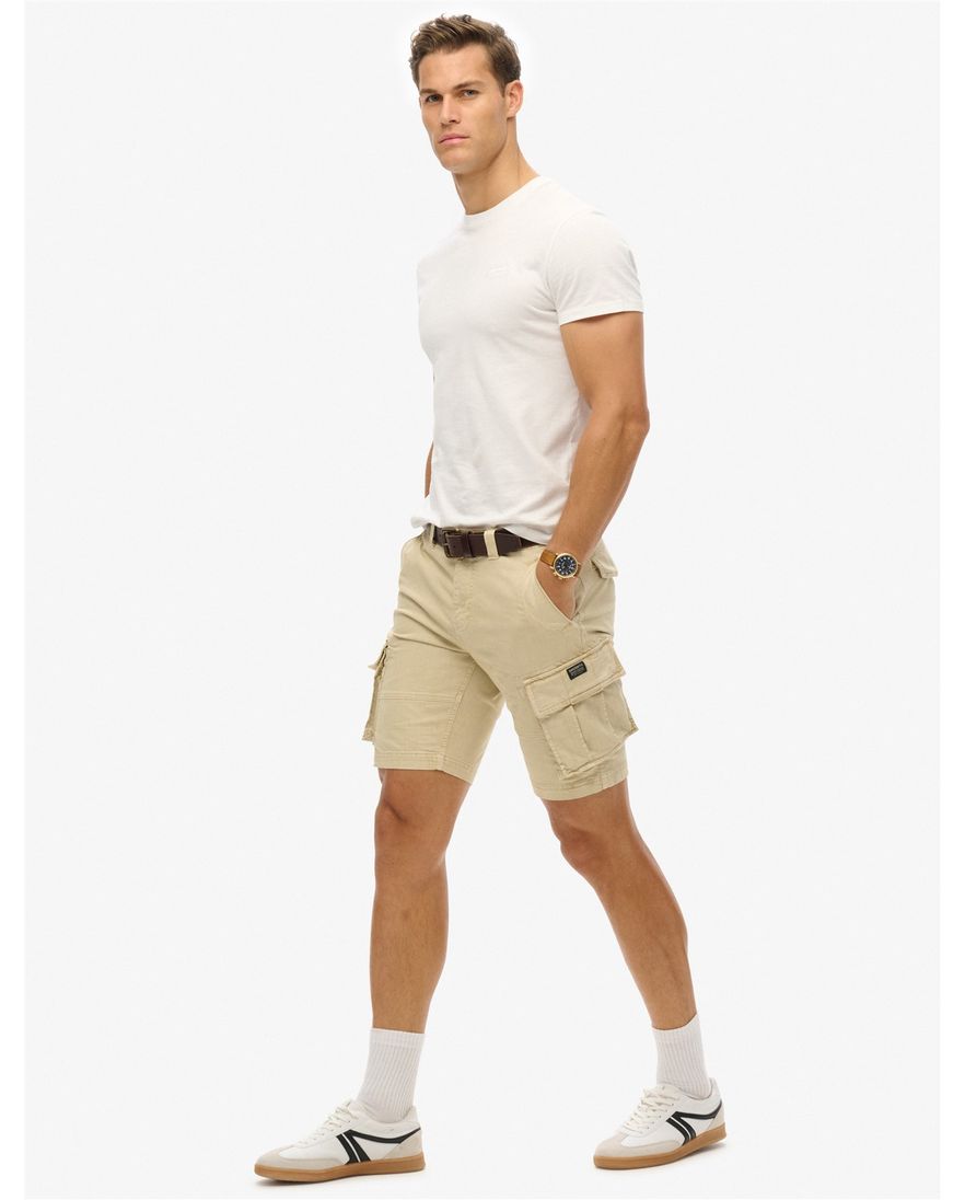 Superdry korte cargo beige effen