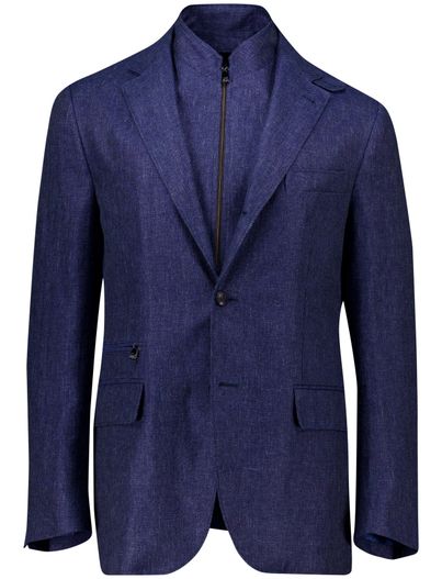 Corneliani Corneliani colbert donkerblauw Sportswear met rits gemêleerd