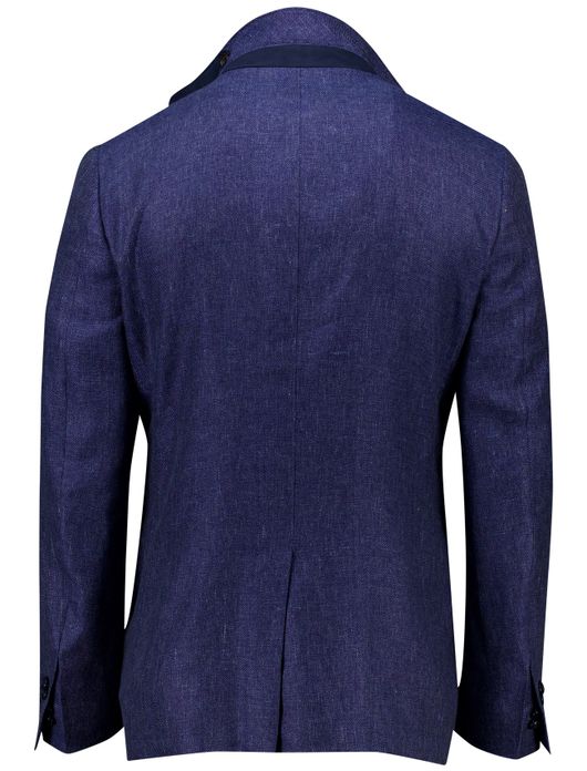 Corneliani colbert donkerblauw linnen mix Sportswear