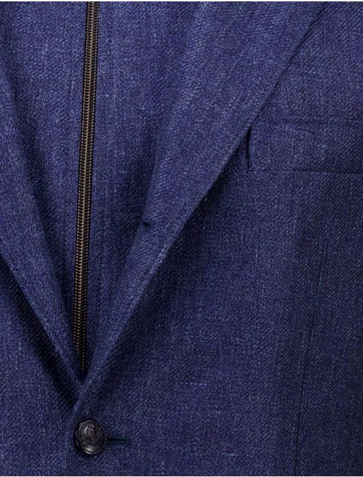 Corneliani colbert donkerblauw linnen mix Sportswear