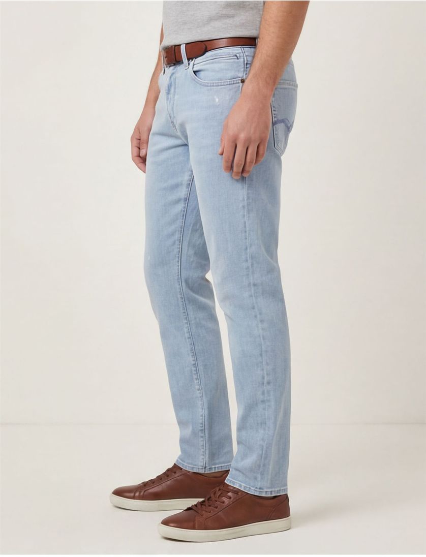 Replay jeans Grover straight fit lichtblauw denim