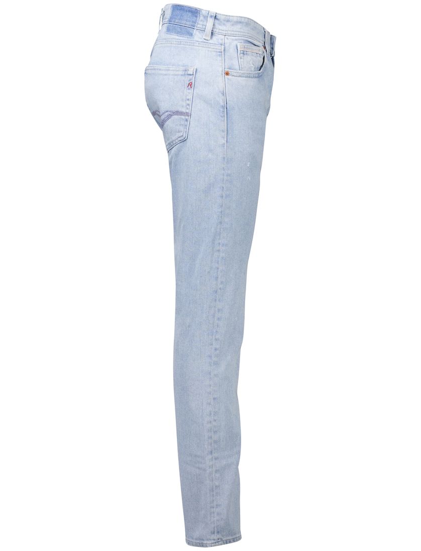 Replay jeans Grover straight fit lichtblauw denim