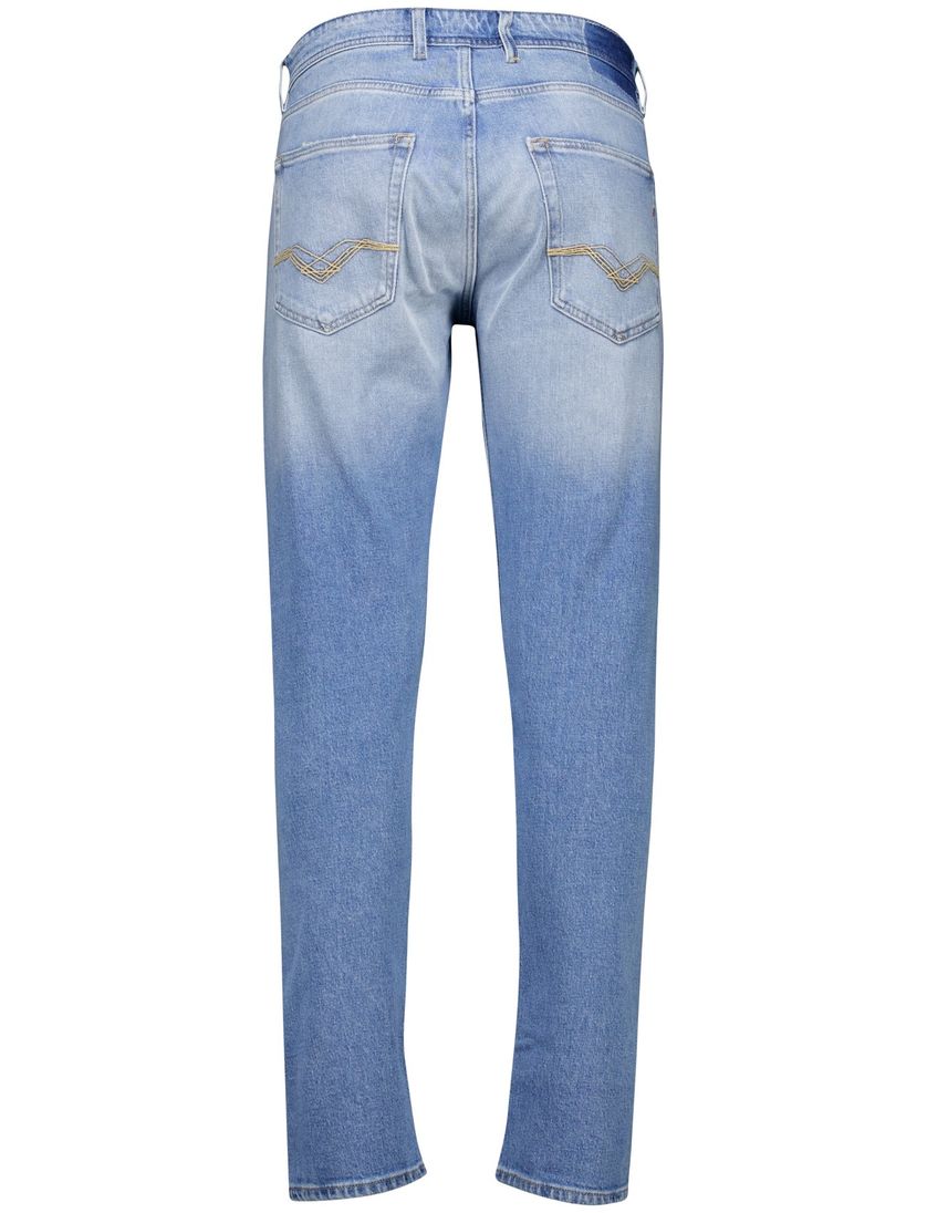Replay jeans Grover straight fit lichtblauw effen