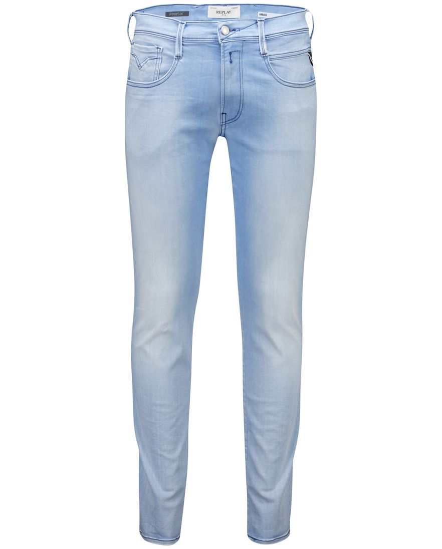 Replay jeans Anbass Hyperflex lichtblauw effen slim fit