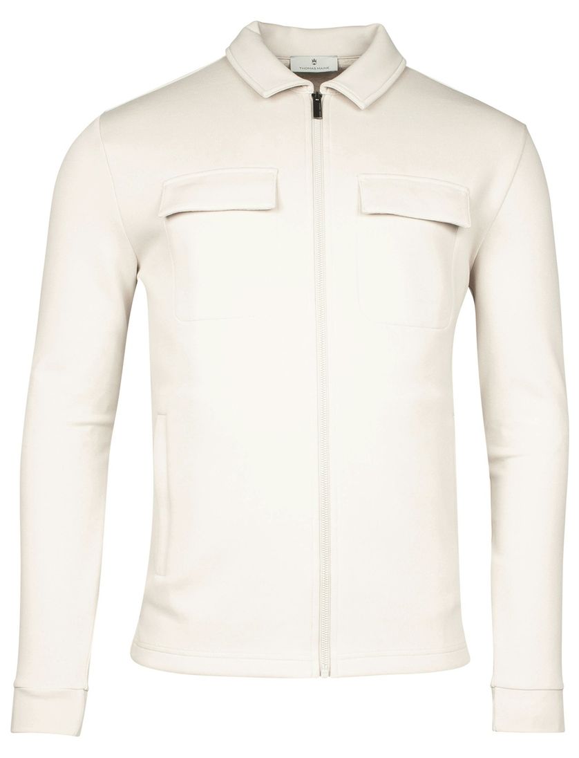 Thomas Maine vest beige effen