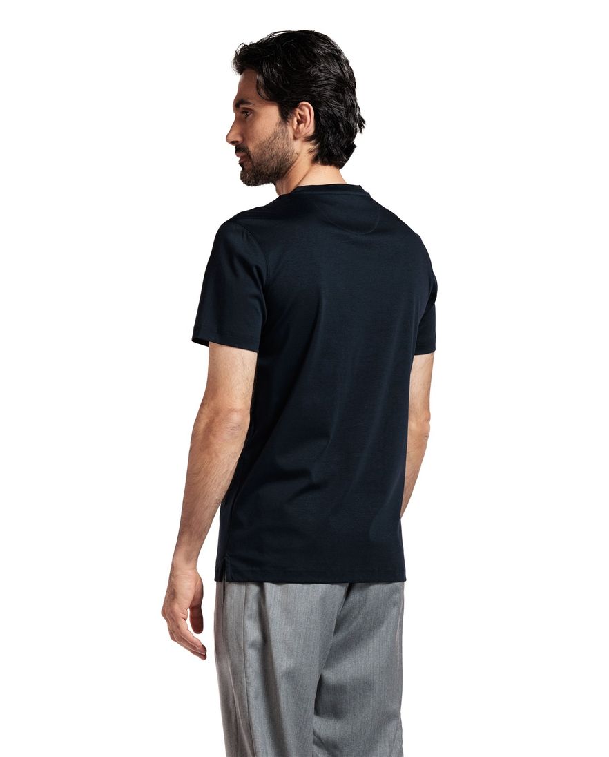 Thomas Maine t-shirt donkerblauw effen