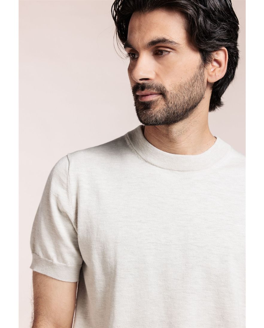 Thomas Maine t-shirt creme effen