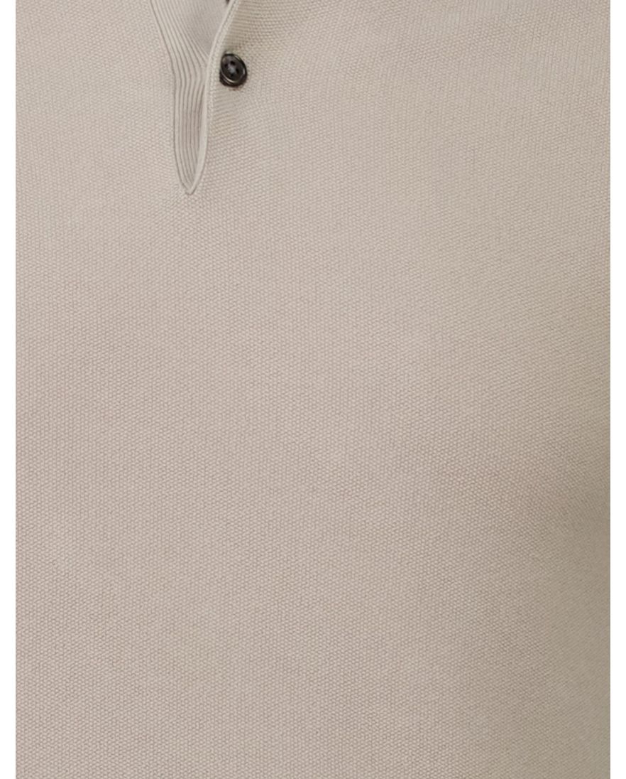 Thomas Maine katoenen poloshirt effe beige normale fit