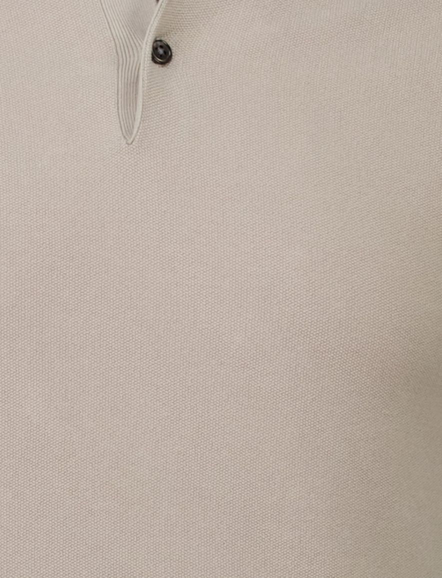 Thomas Maine katoenen poloshirt effe beige normale fit