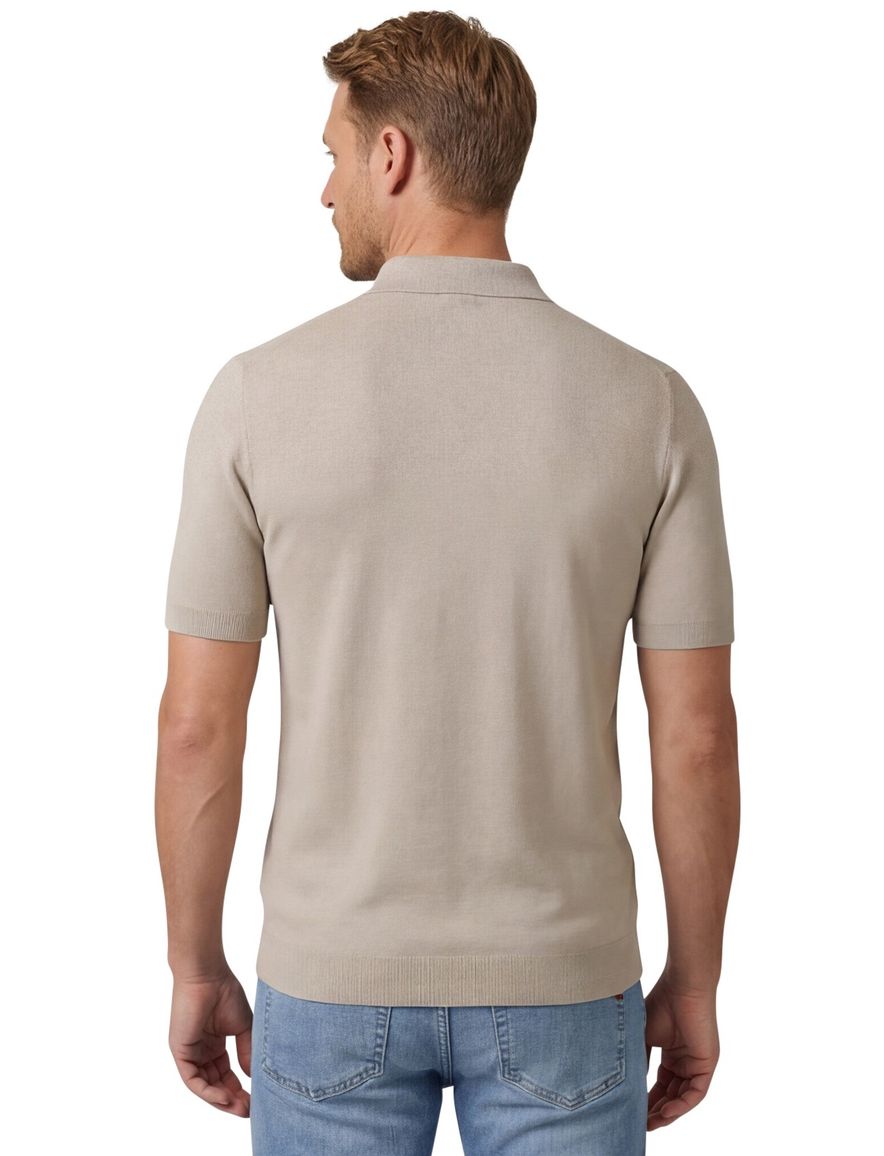 Thomas Maine katoenen poloshirt effe beige normale fit