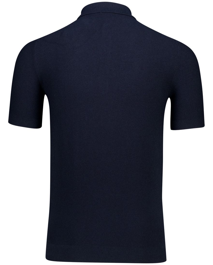 Thomas Maine polo donkerblauw effen normale fit katoen