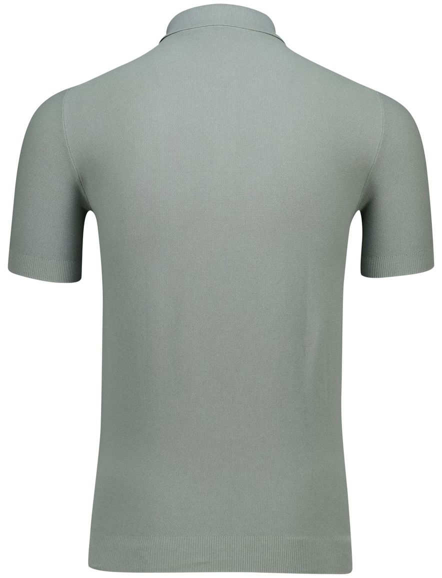 Thomas Maine polo groen effen pique normale fit katoen
