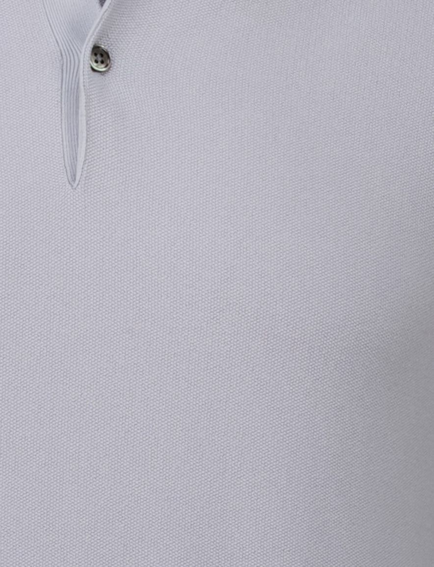 Thomas Maine poloshirt korte mouw grijs