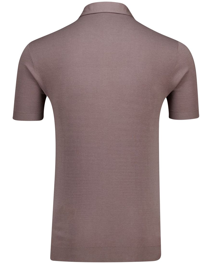 Thomas Maine polo korte mouw bruin normale fit